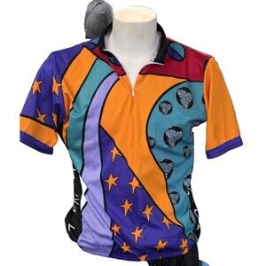 Vintage Voler Cycling Jersey Ravenswood NO WIMPY WINES Men's XL 3/4 Zip USA Made